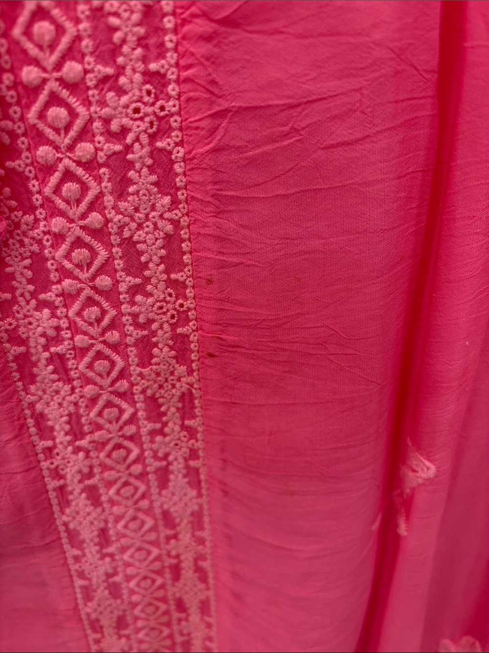 Johnny Was Pink Embroidered Sheet Peasant Tunic - Picture 2 of 5